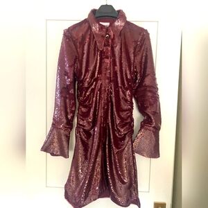 Ganni Sequined-Embellished mini dress